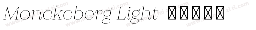 Monckeberg Light字体转换